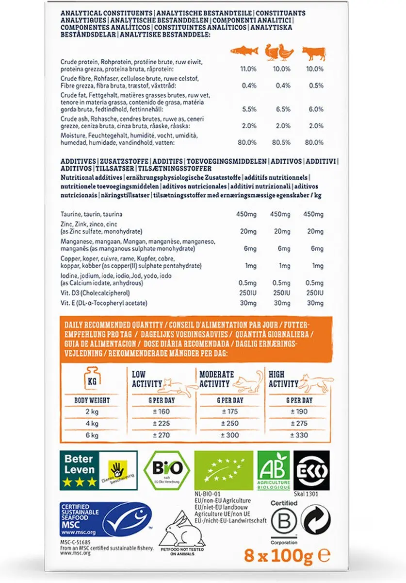 Yarrah Bio Nat Kattenvoer Paté Kip & Rund - Graanvrij - afbeelding 5 van 6