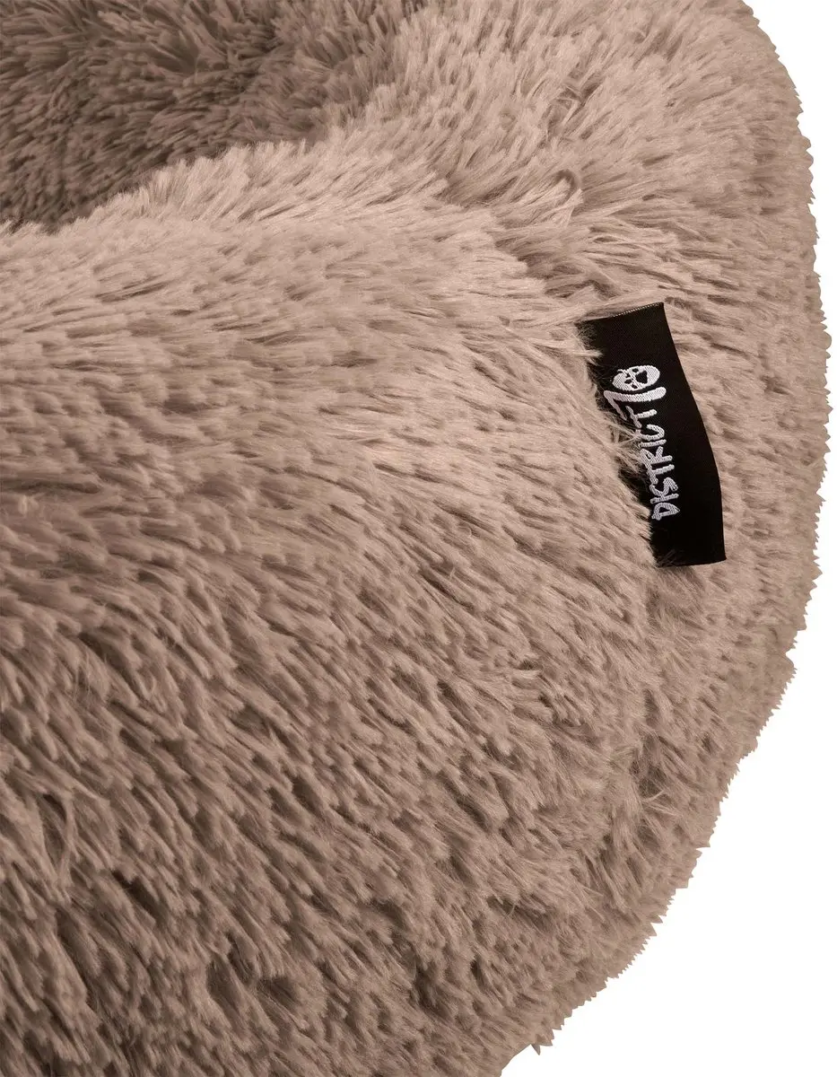 District 70 FUZZ Donut Hondenmand - Mocca - L Ø80cm - afbeelding 2 van 6