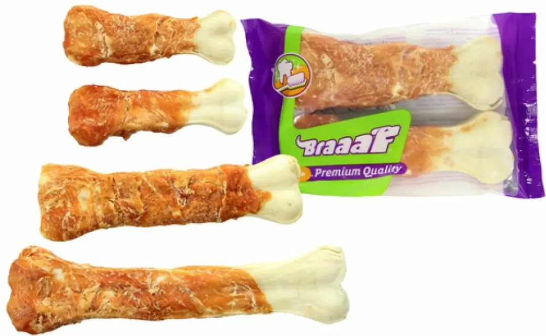 Braaaf Hondensnack Geperst Bot Kip 12,5 cm - 130 gr - afbeelding 5 van 6