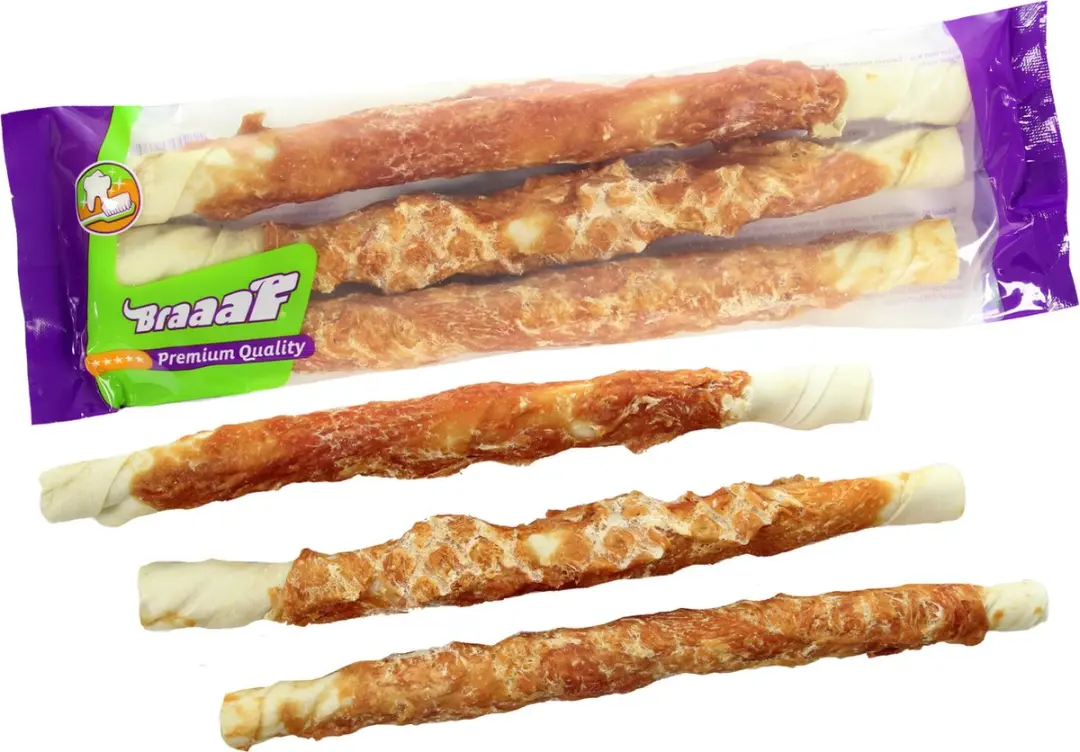 Braaaf Twister Kip Hondensnack - 220g - afbeelding 5 van 6