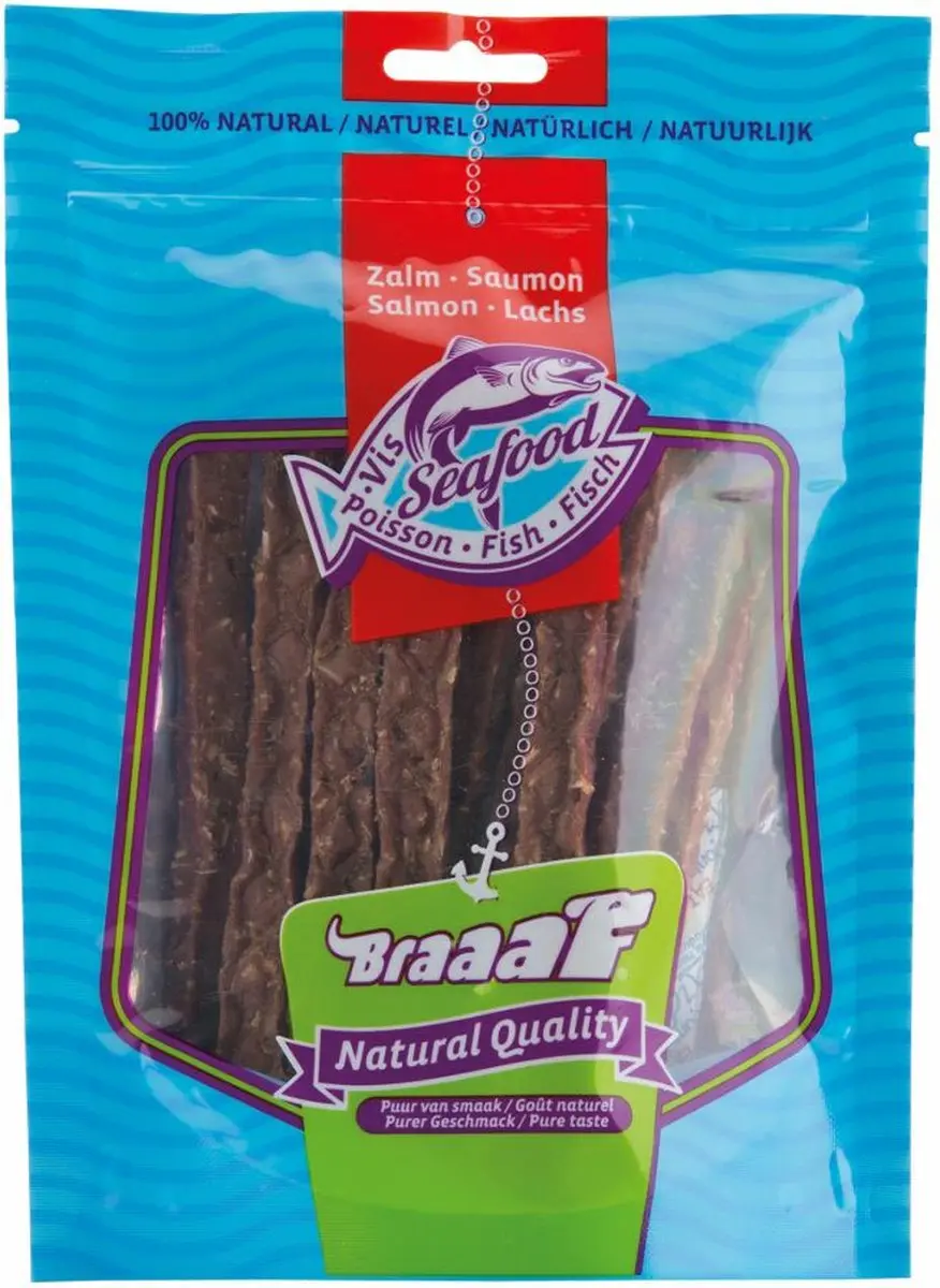 Braaaf Hondensnack Visstrip - 12x 70 gr - afbeelding 2 van 2