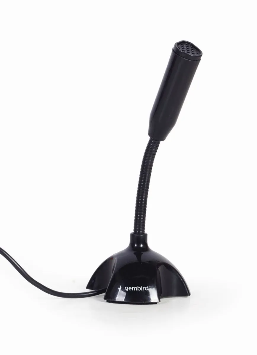Gembird MIC-D-02 Desk Microfoon - 1x 3,5mm Jack - Zwart