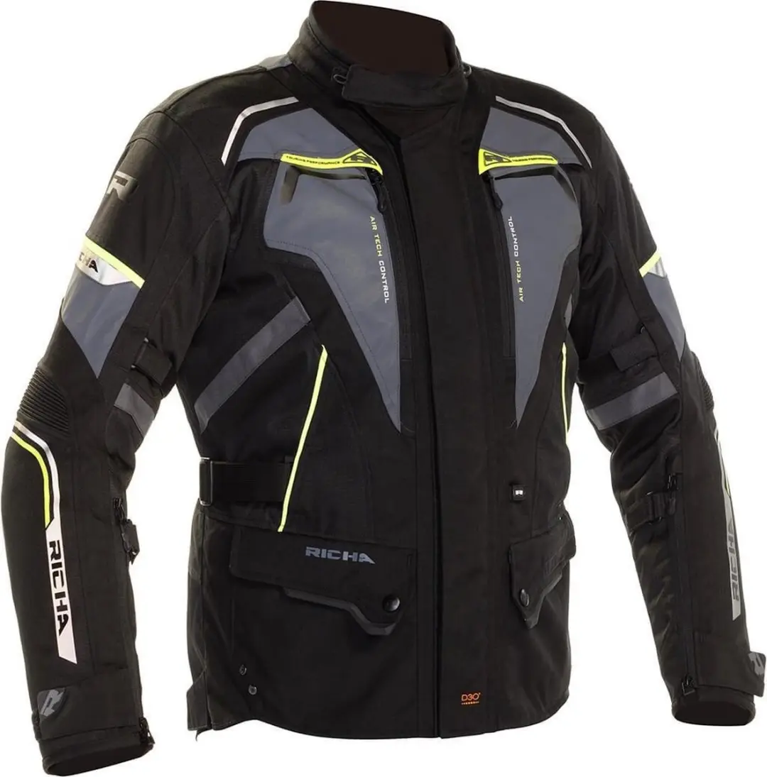 Richa Infinity 2 Flare Motorjas - Zwart/Grijs/Geel - M - afbeelding 3 van 6