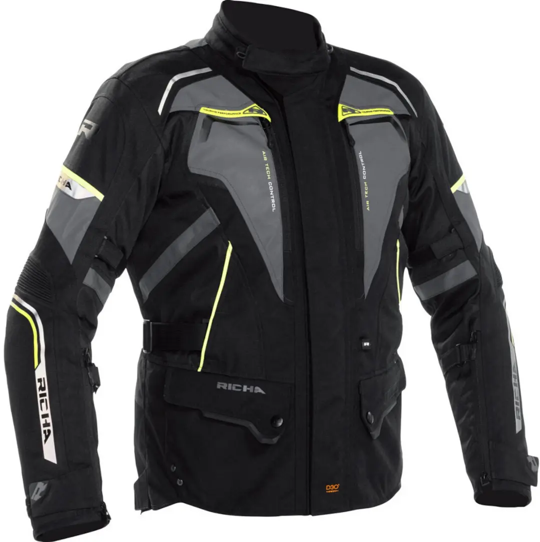 Richa Infinity 2 Flare Motorjas - Zwart/Grijs/Geel - M - afbeelding 6 van 6