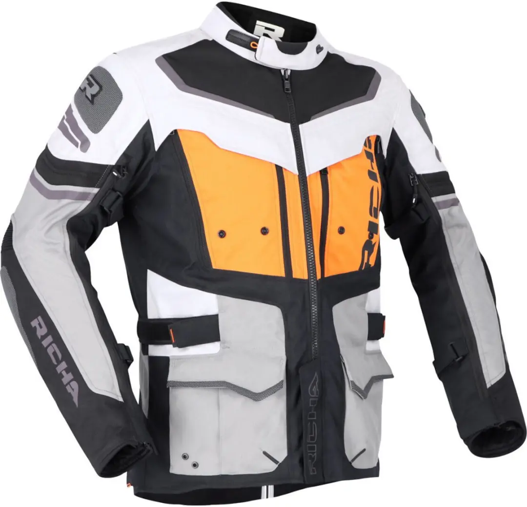 Richa Infinity 2 Adventure Oranje Grijs Textiele Motorjas