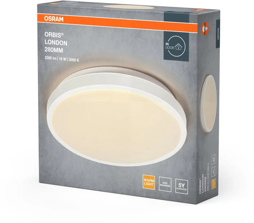 Osram Orbis London LED Plafondlamp 280mm - 16W 2000lm Warm Wit