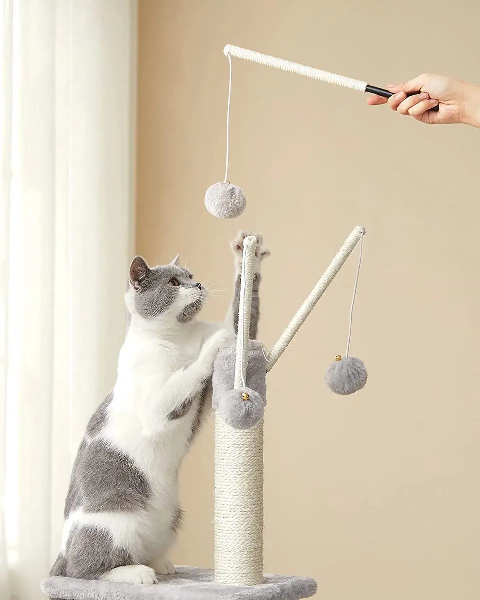 FEANDREA Krabpaal Kattenboom 118cm - Lichtgrijs - afbeelding 2 van 6