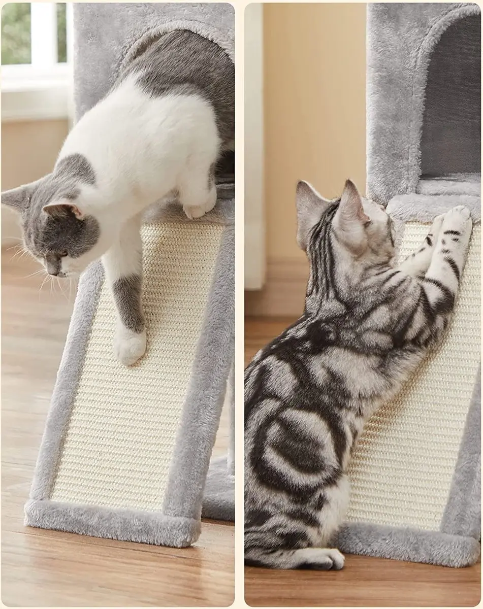 FEANDREA Krabpaal Kattenboom 118cm - Lichtgrijs - afbeelding 4 van 6