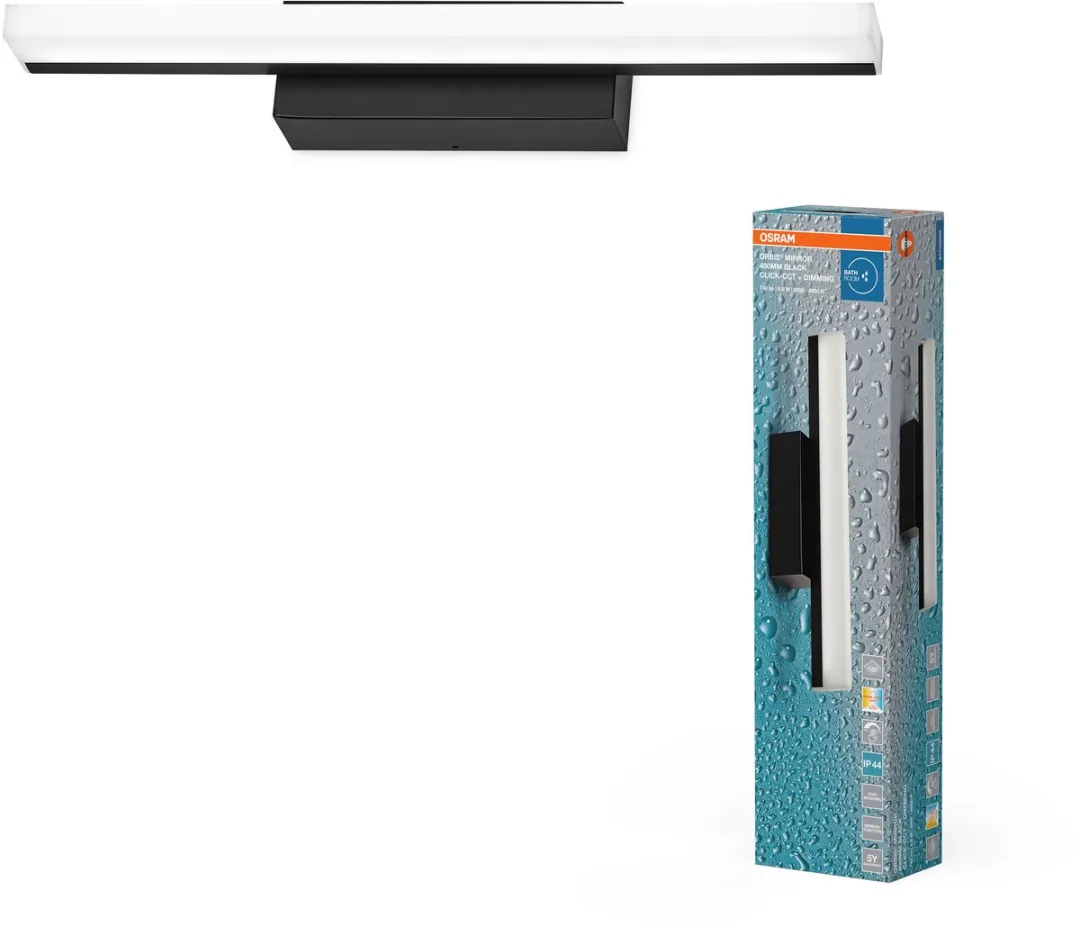 Osram Orbis Mirror 40cm Spiegelspot - 6,8W 650lm - Zwart - IP44
