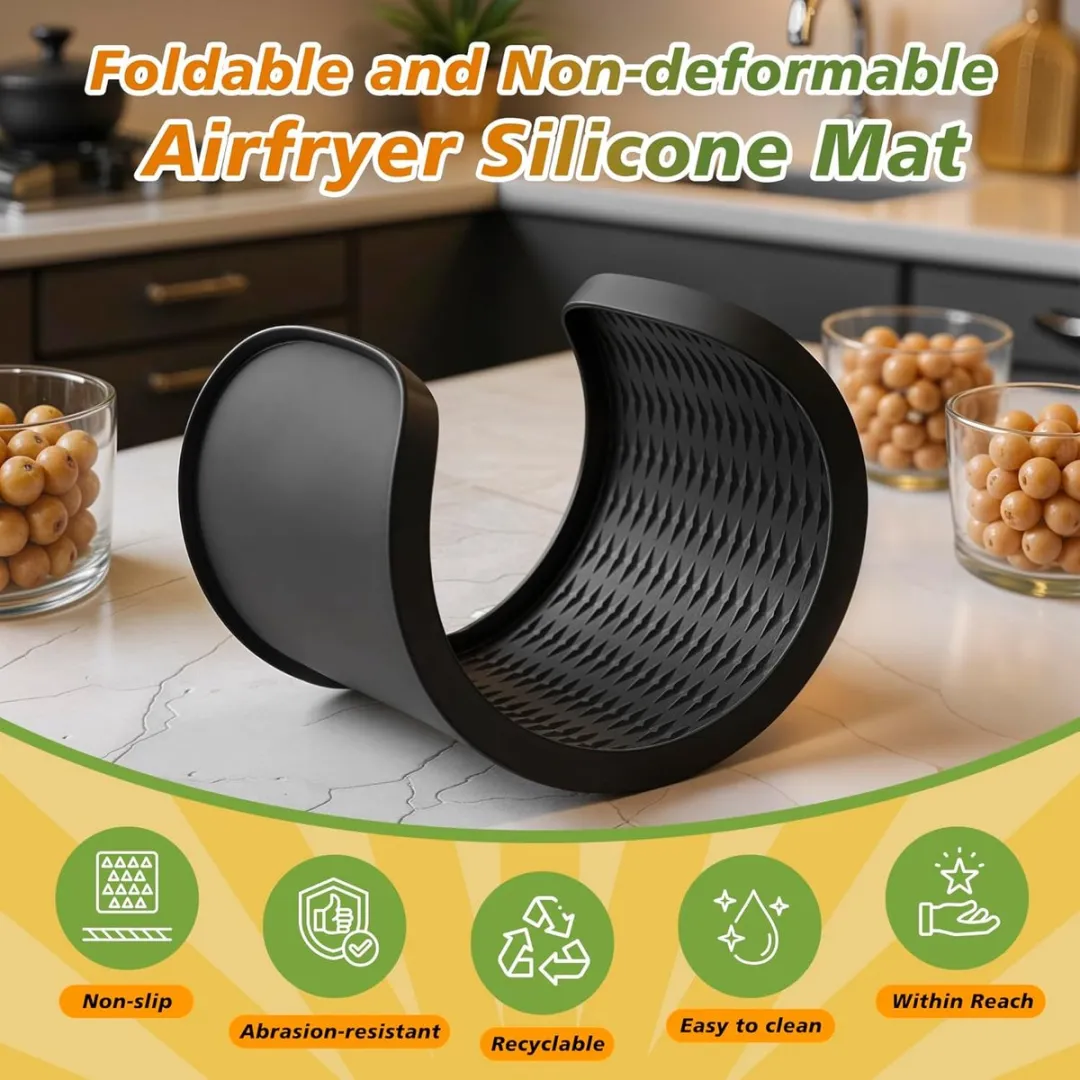 Ninja Siliconen Opbergmat voor Dual Zone Airfryer - Zwart