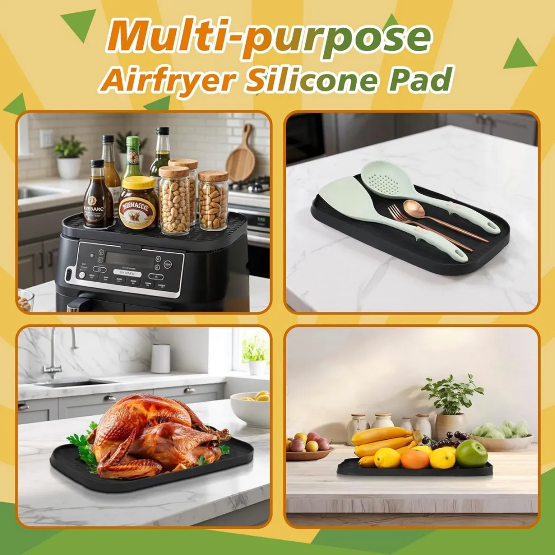 Ninja Siliconen Opbergmat voor Dual Zone Airfryer - Zwart