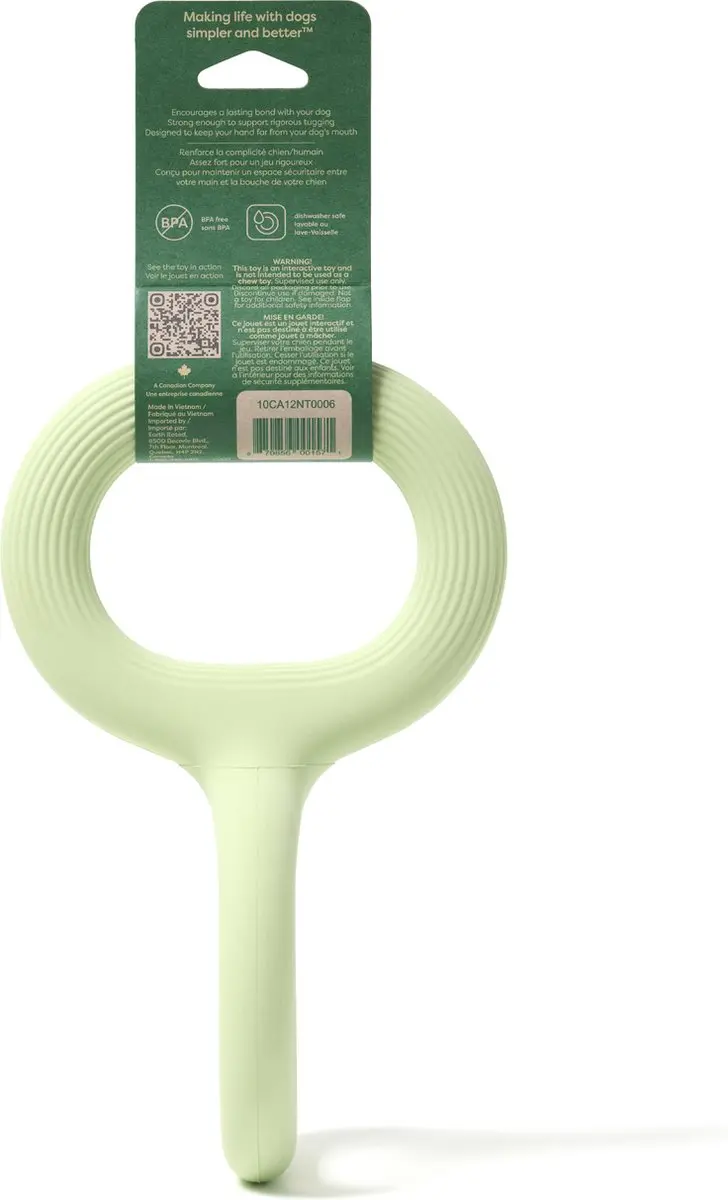 Earth Rated Tug Toy Rubber Hondenspeelgoed 28x14x14cm - Groen M - afbeelding 3 van 6
