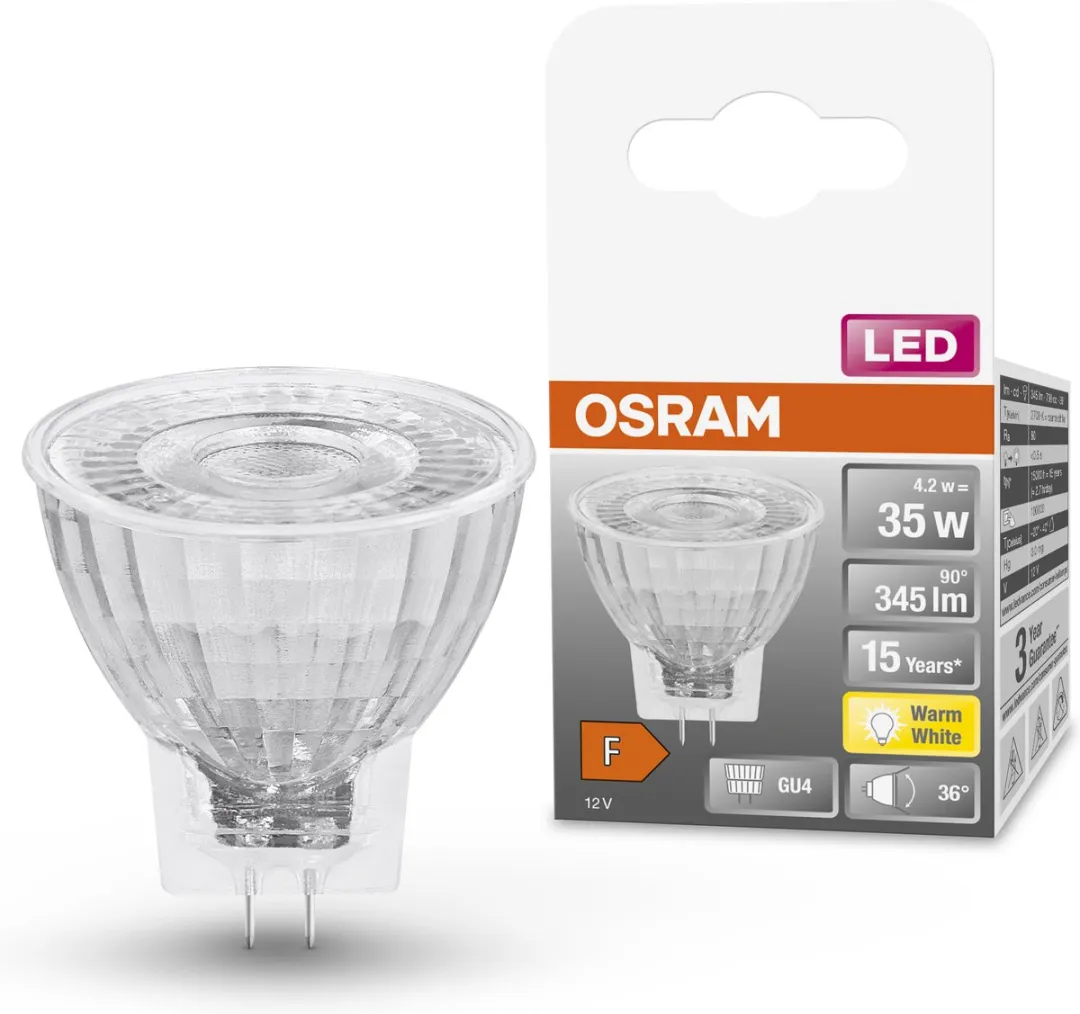 Osram LED Spot GU4 4,2W 345lm Warm Wit
