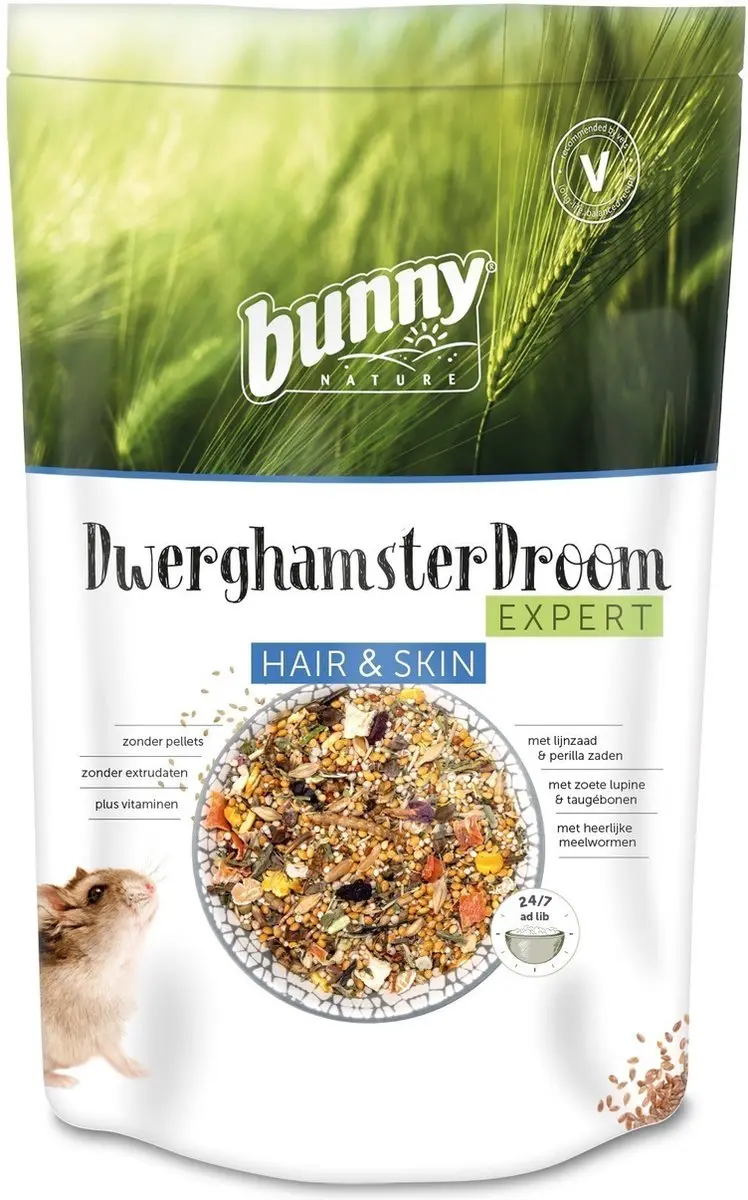 Bunny Nature Dwerghamsterdroom Expert Hair & Skin - 500 gr - afbeelding 2 van 3