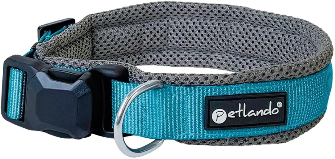 Petlando Magnetech Halsband Antraciet/Petrol maat XL 55-60 cm voor grote honden
