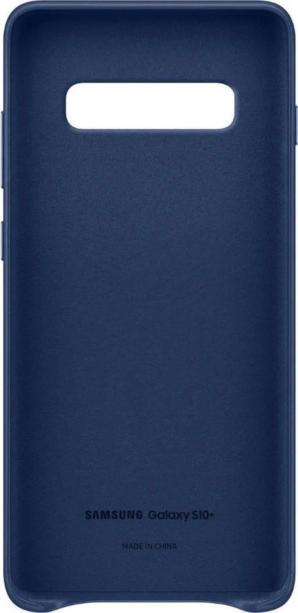 Samsung Lederen Cover S10+ - Blauw - 8801643644437