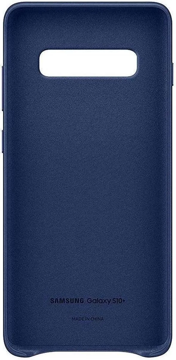 Samsung Lederen Cover S10+ - Blauw - 8801643644437