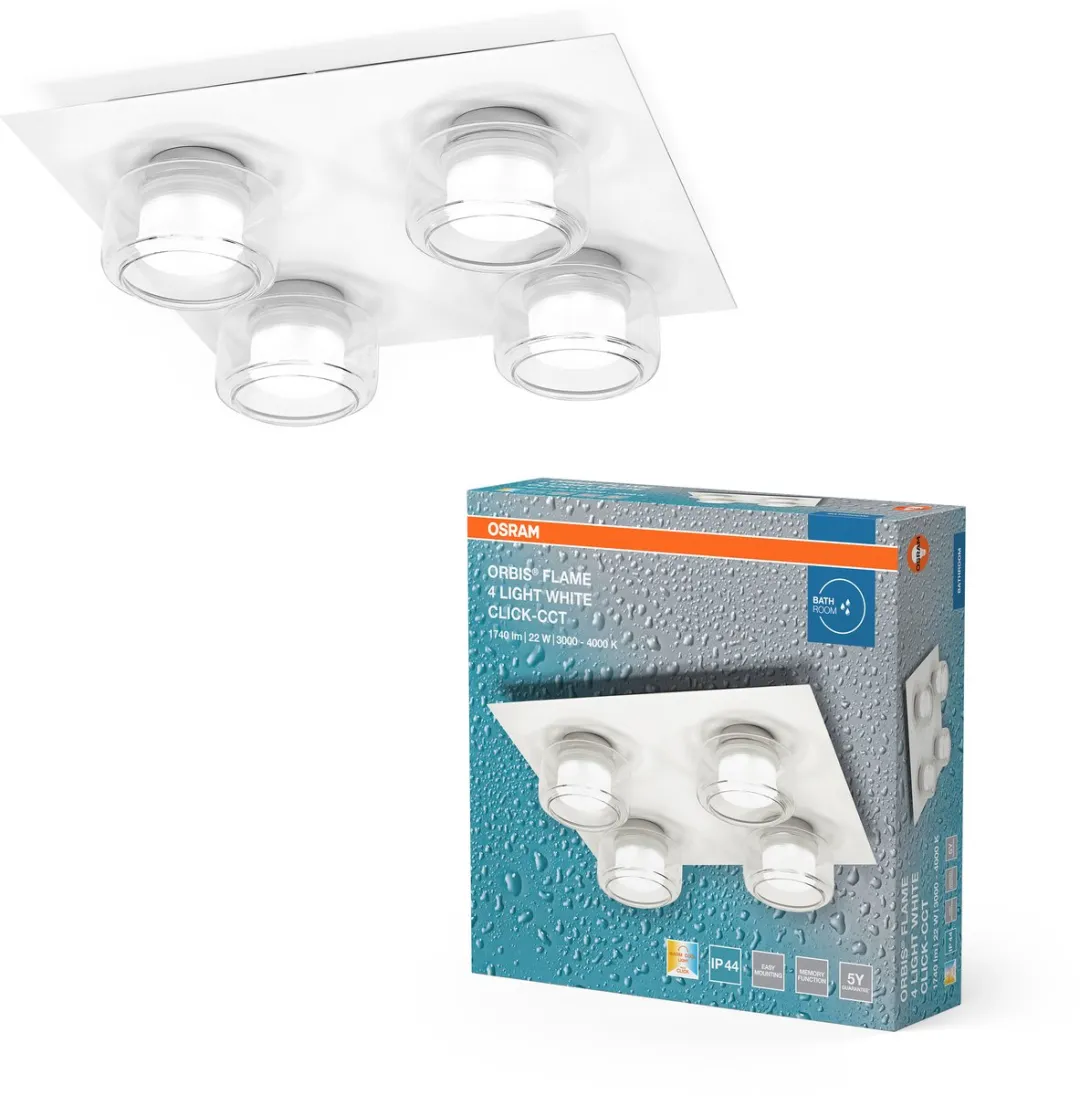 Osram Orbis Flame Wandlamp LED 22W 1400lm Instelbaar Wit - IP44