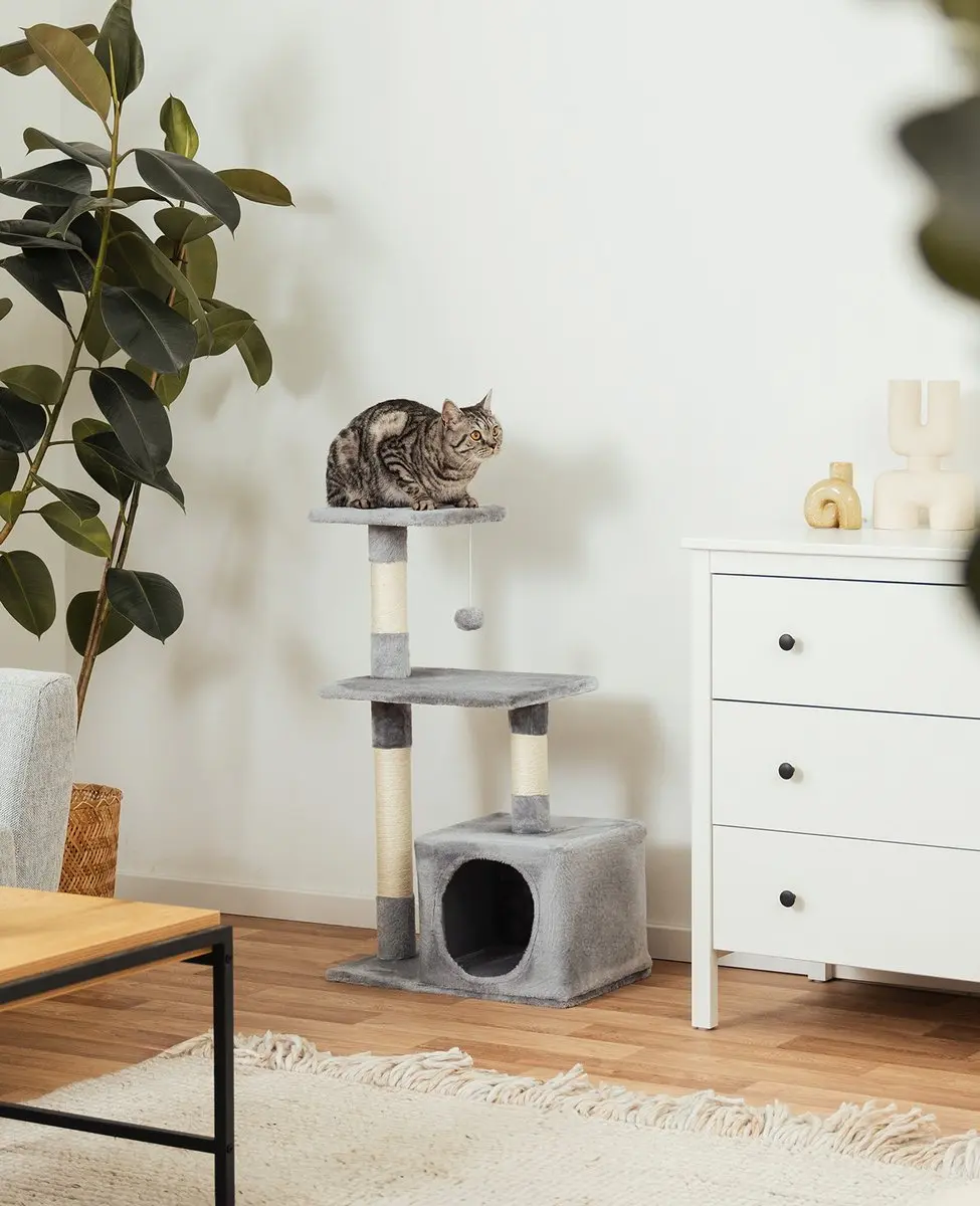 Lionto Kattenkrabpaal 85cm - Lichtgrijs - afbeelding 4 van 6