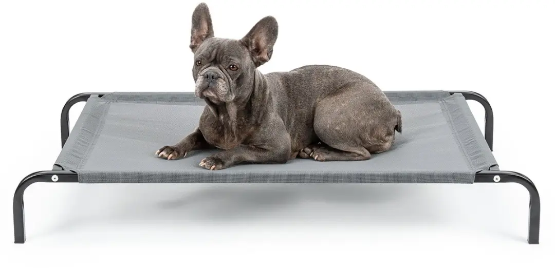lionto verhoogd hondenbed belastbaar tot 40 kg, 106x62 cm grijs
