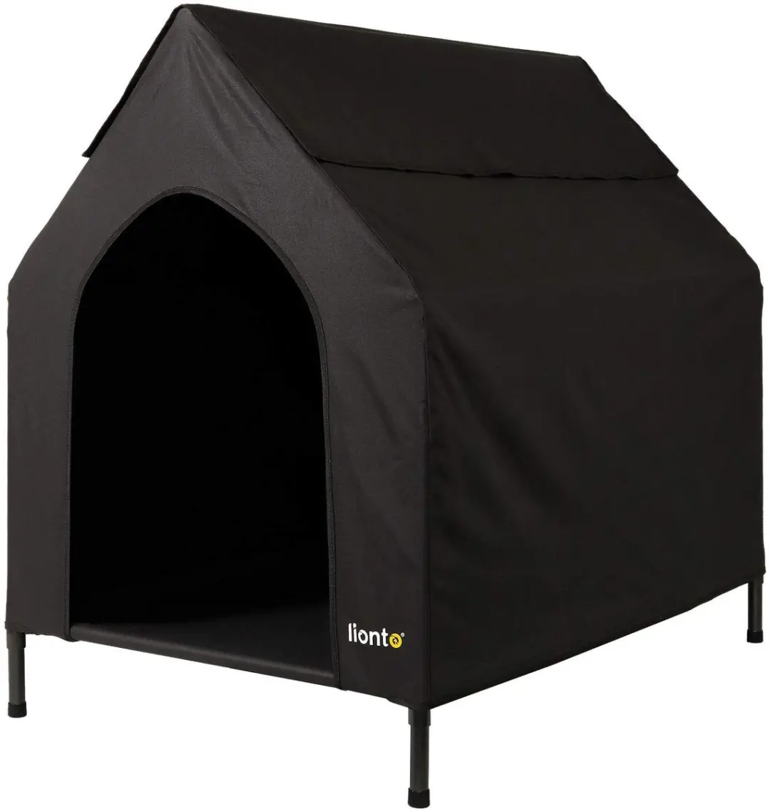 Lionto Outdoor Hondenbed met Overdekte Hoes, 110 x 75 x 105 cm, Waterafstotend,