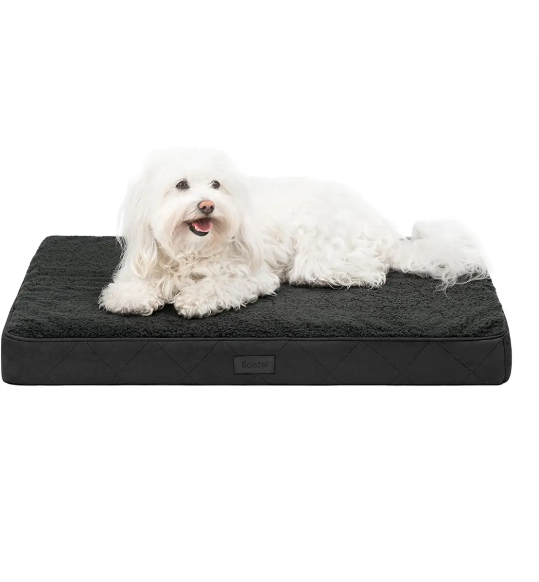 lionto orthopedisch hondenbed, afneembare wasbare hoes 76x51x8 cm zwart