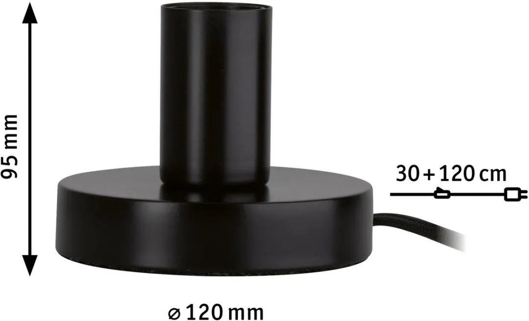 Paulmann Neordic Haldor LED Tafellamp E27 60W - Zwart - afbeelding 6 van 6