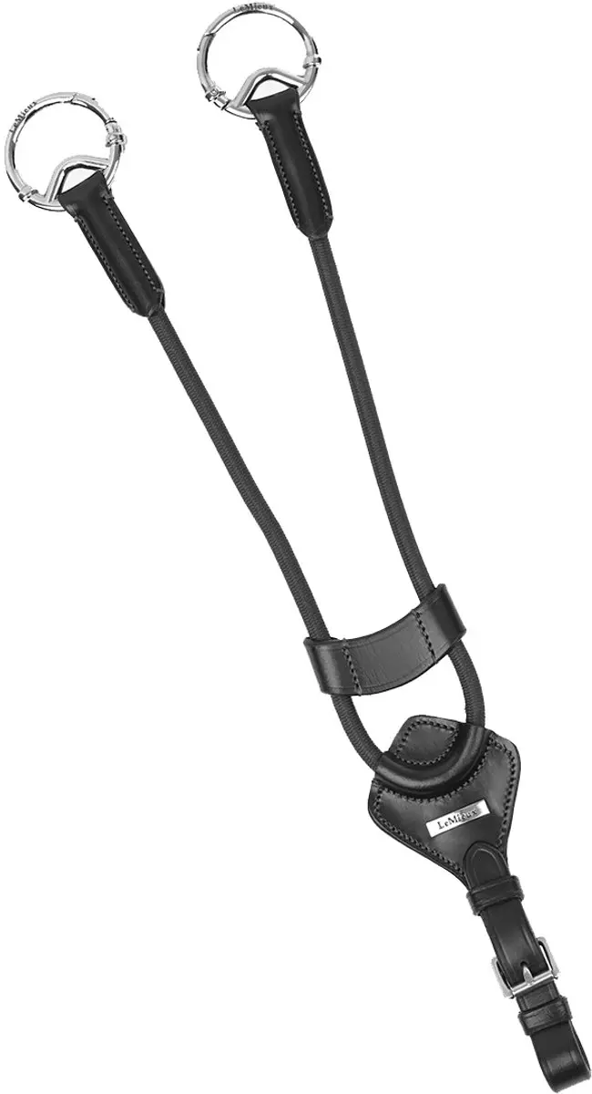 Lemieux Martingaalvork Elasticated Zwart-zilver
