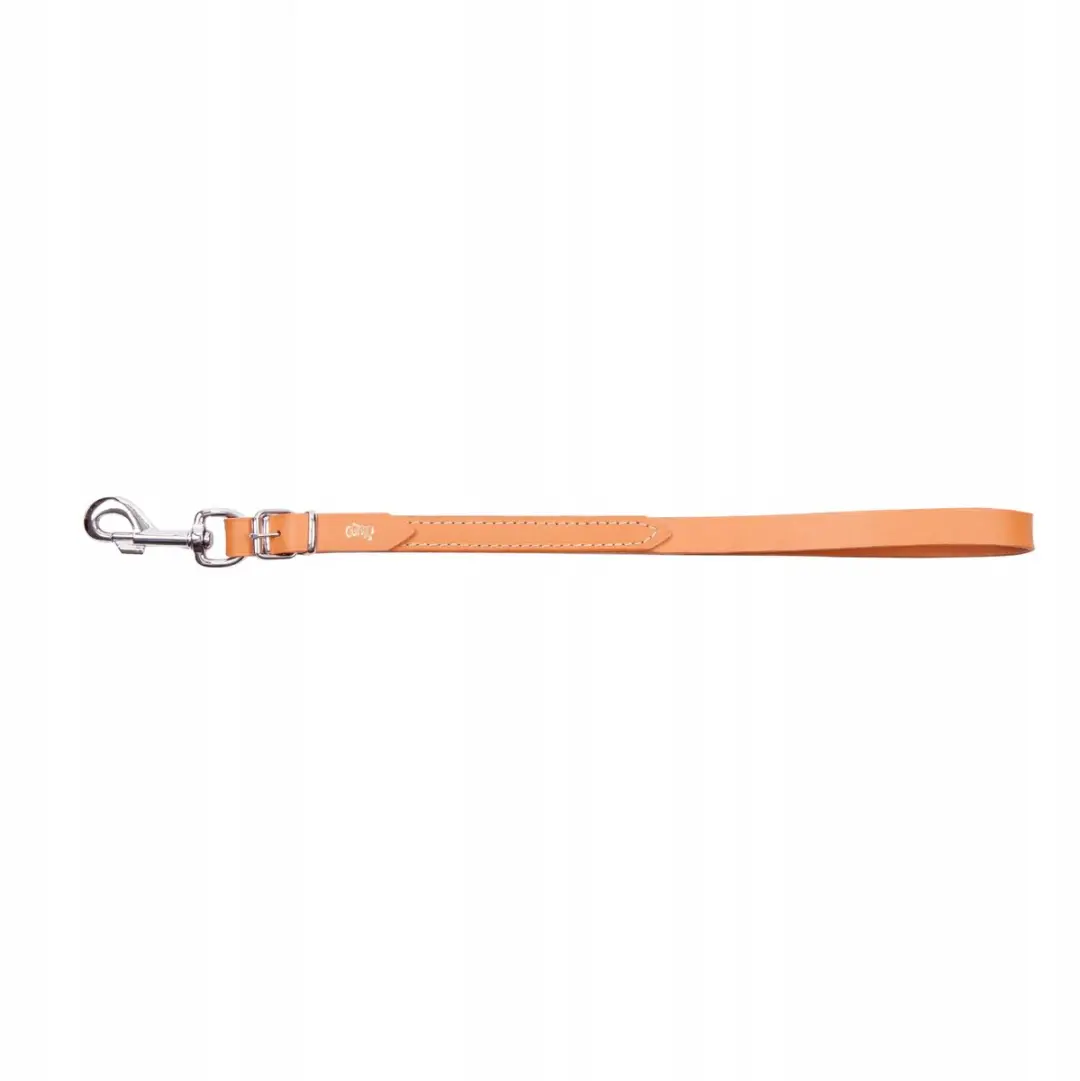 Dingo Korte Leren Hondensnoer, 50 cm, Natuurlijk