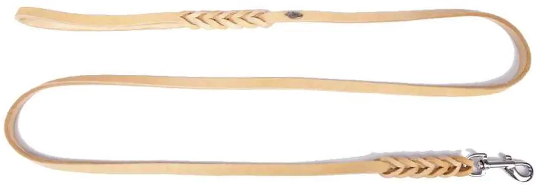 Dingo Zacht Lederen Gevlochten Hondenhalsband 0,8x230cm