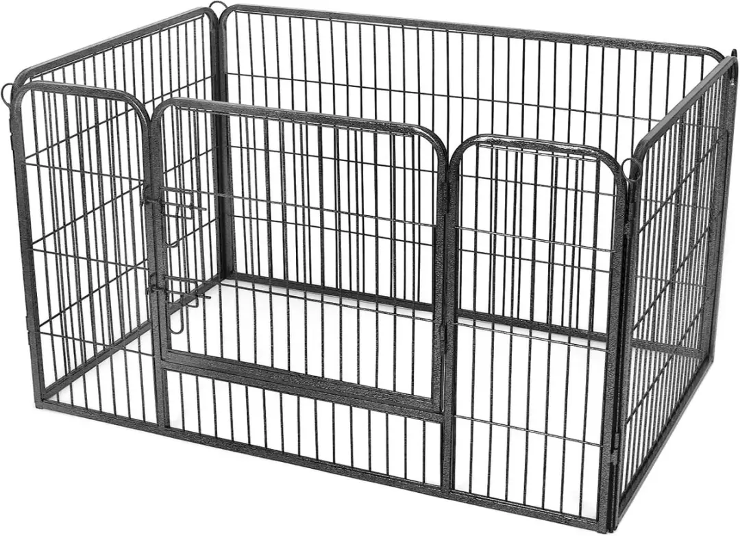 Feandrea Puppyren Dierenhok Metaal 122x80x70cm - Grijs - afbeelding 5 van 6