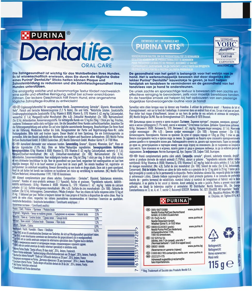 Dentalife Daily Oral Care Medium Hondensnacks Kip - 6x 115g - afbeelding 3 van 6