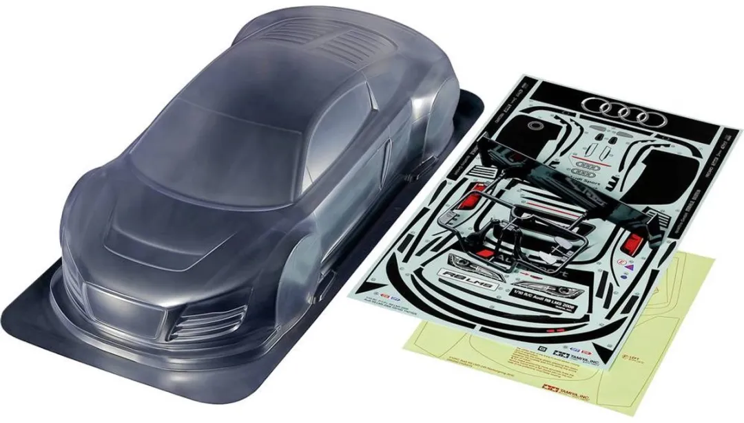 Tamiya 51754-000 Audi R8 LMS 2008 Body Ongeverfd