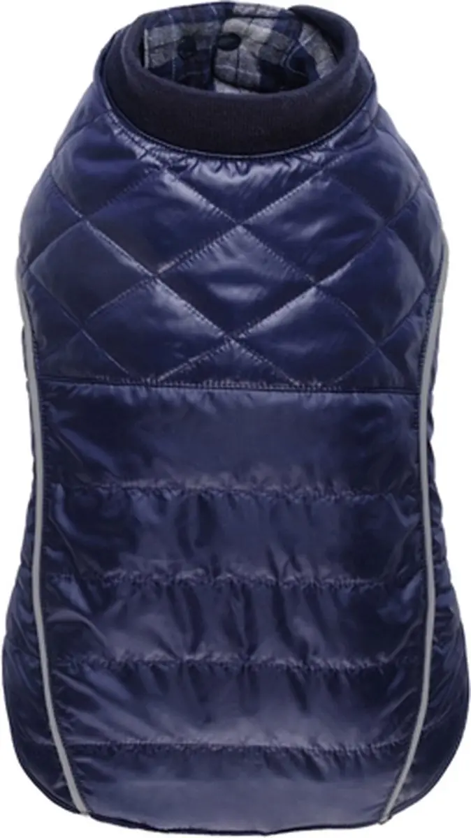 Croci hondenjas tweezijdig blue matte blauw (25 CM)