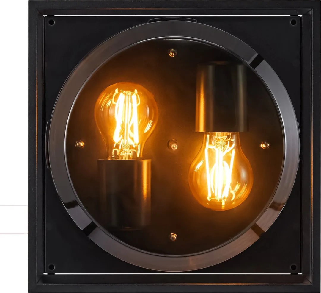 Nordlux Griffin Plafondlamp - 2xE27 - Ø26cm - Smokey Glas