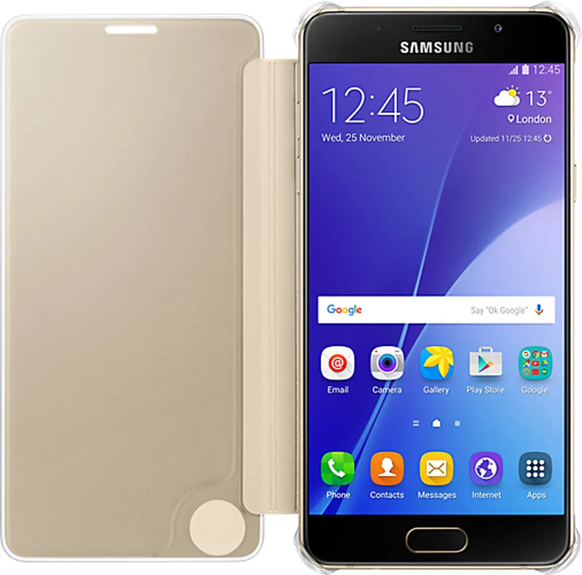 Samsung Clear View Cover A5 2016 - Goud - afbeelding 5 van 5