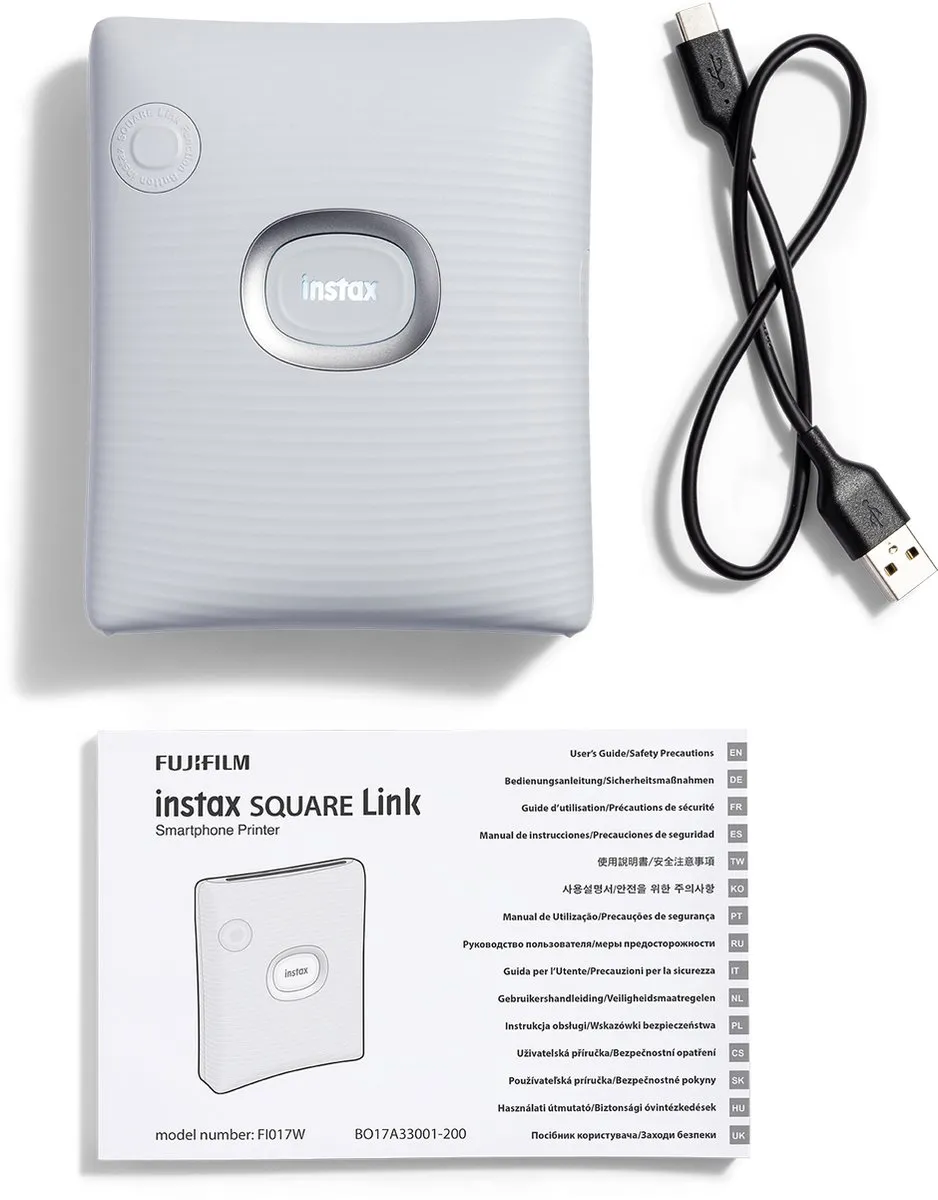 Fujifilm Instax SQUARE Link - Pocket Printer - Wit