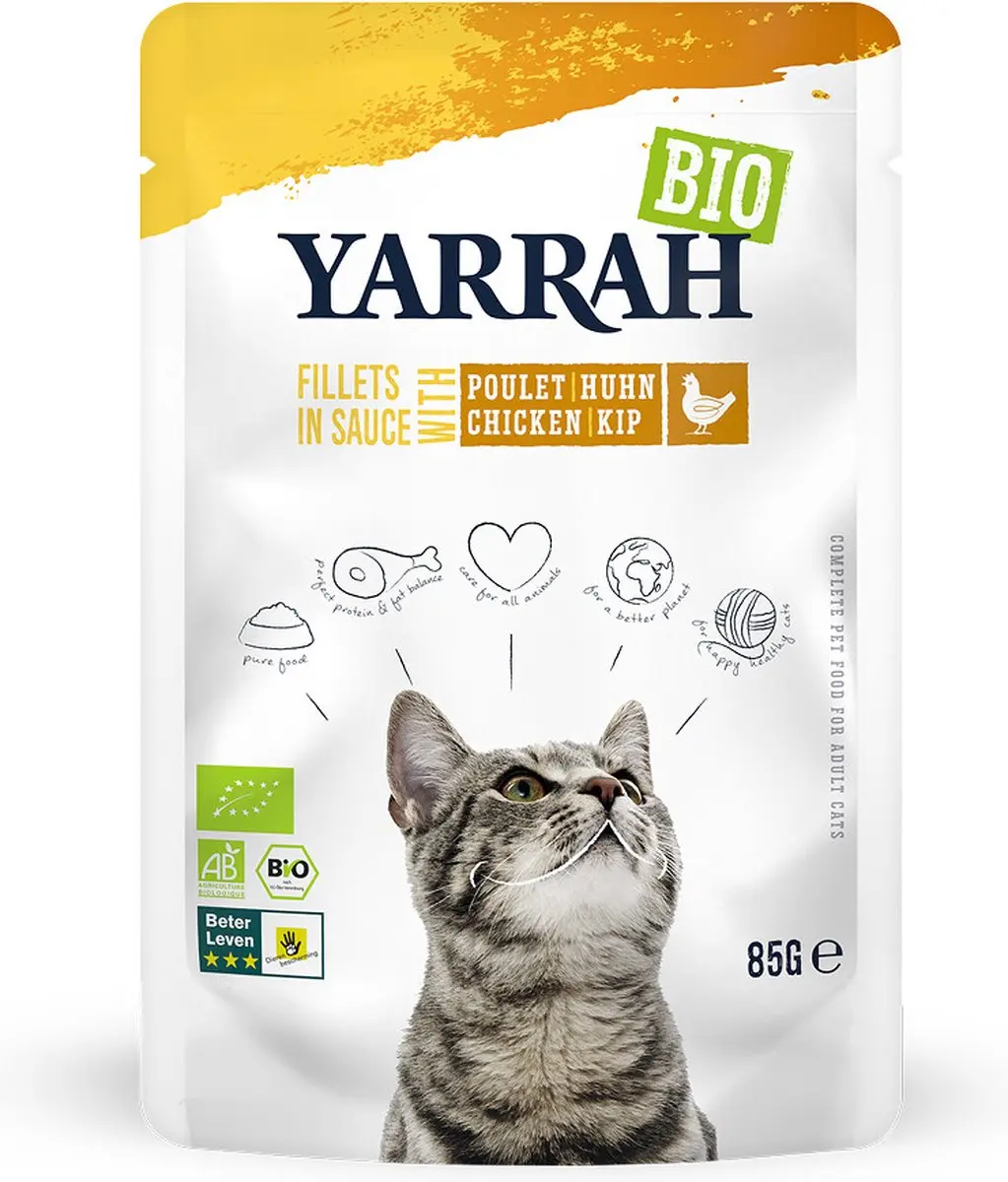 Yarrah Bio Kattenvoer Kip in Saus 85g
