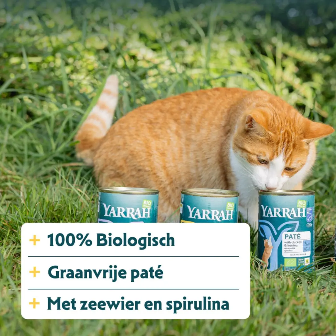 Yarrah Bio Kattenvoer Paté Vis - 12x 400g - afbeelding 2 van 6