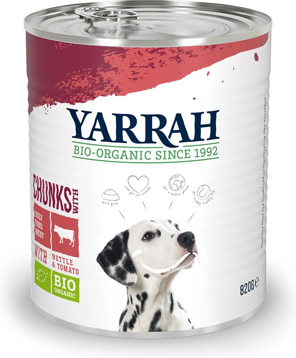 Yarrah Bio Hondenvoer Chunks Kip & Rund