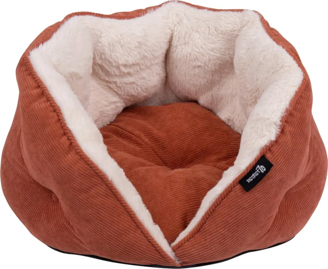 District 70 TUCK - Luxe Retro Kattenmand van Corduroy - Terra - 50x50x30 cm - afbeelding 3 van 3