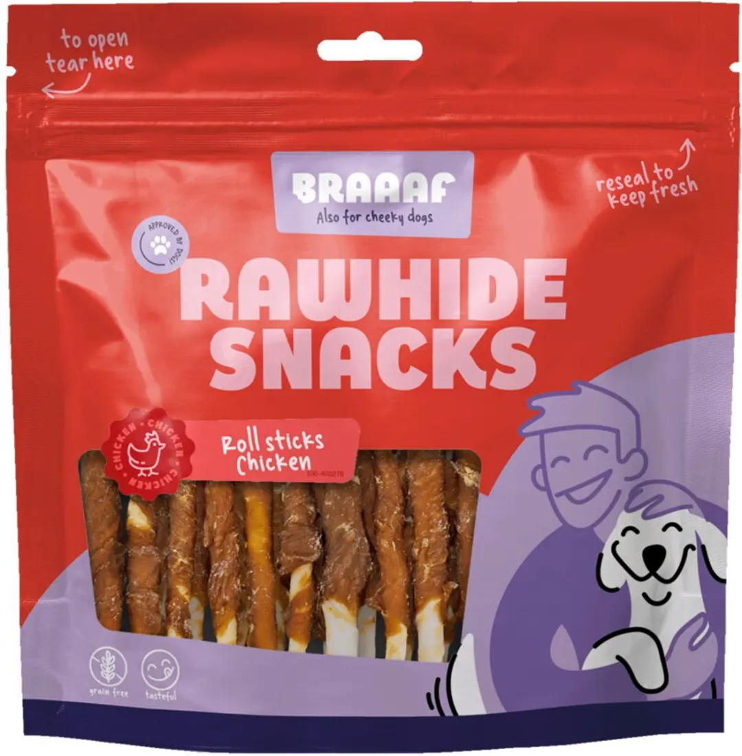 Braaaf Roll Sticks Hondensnack Kip