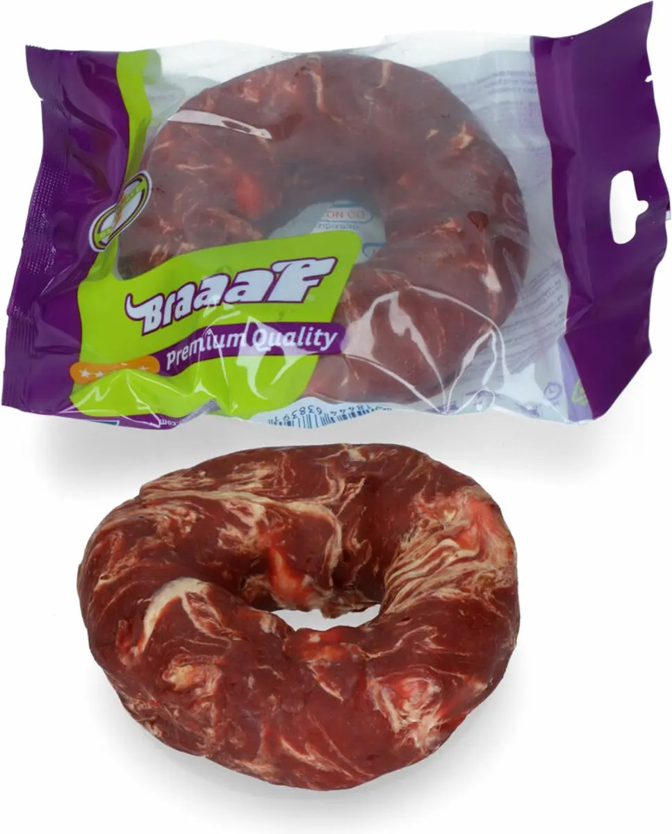 Braaaf Hondensnack Donut Rund met Kabeljauw