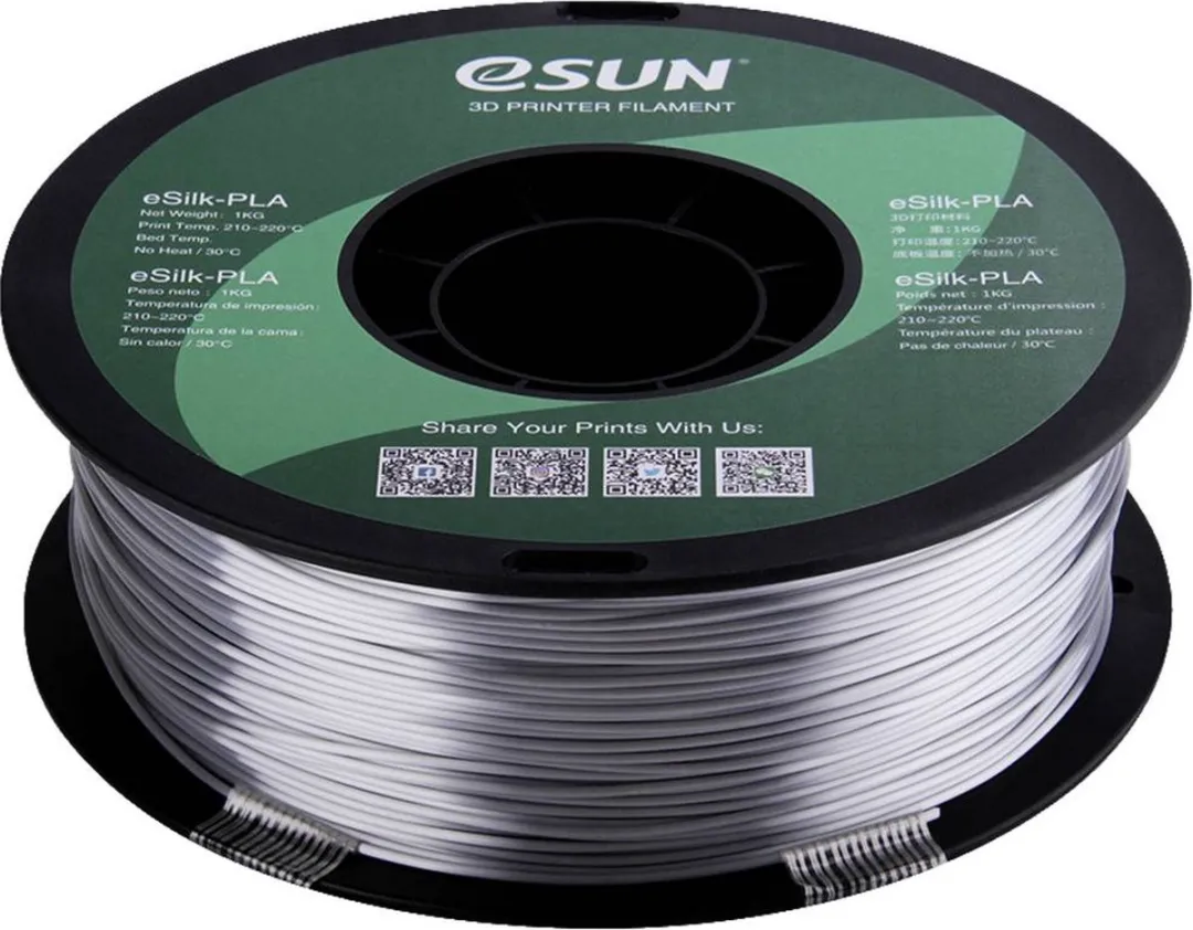 ESUN ePLA-Silk Zilver Filament 1.75mm 1kg