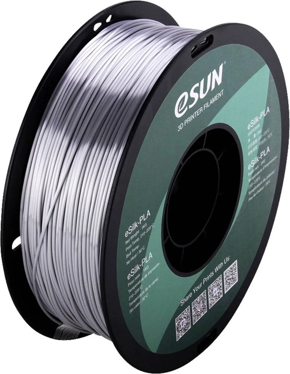 ESUN ePLA-Silk Zilver Filament 1.75mm 1kg