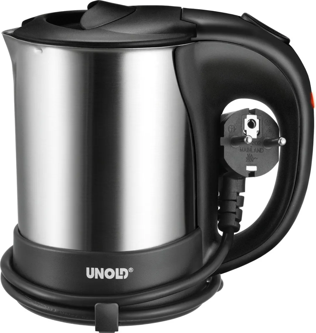 Unold 18575 Waterkoker - 1000W - 0,5L - RVS/Zwart Reis-set