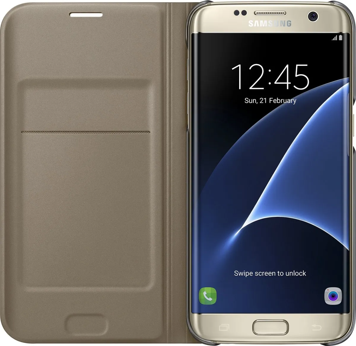Samsung Flip Wallet Hoes G935F Goud - EF-WG935PFEGWW - afbeelding 3 van 5