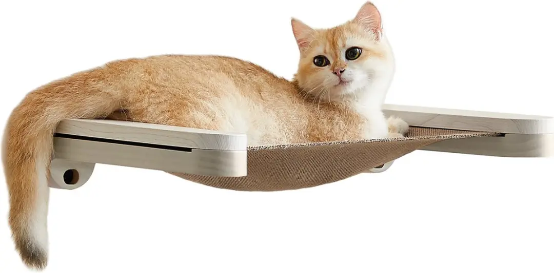 Feandrea Clickat Kattenhangmat voor aan de muur - PCK001T66 - Koffiebruin - afbeelding 6 van 6