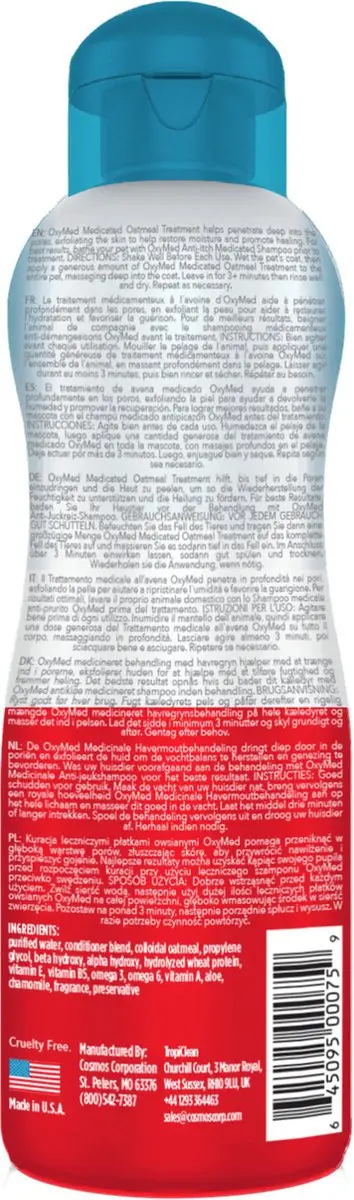 TropiClean OxyMed Anti-Jeukspoeling - 355ml - afbeelding 2 van 6