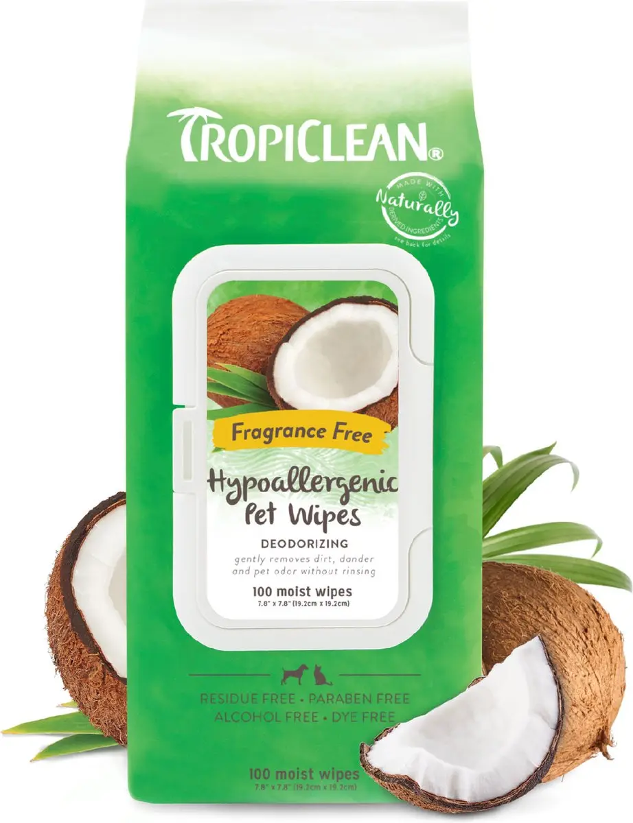 TropiClean Hypo Allergenic Wipes